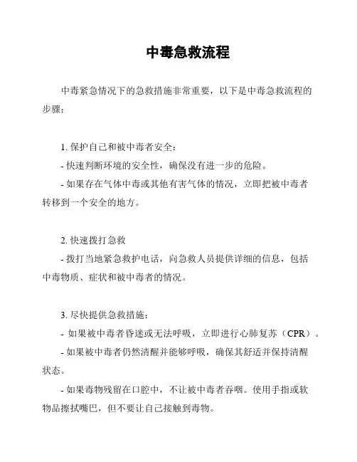 中毒急救流程