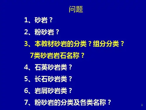 第六章3陆源碎屑岩砂岩粉砂岩