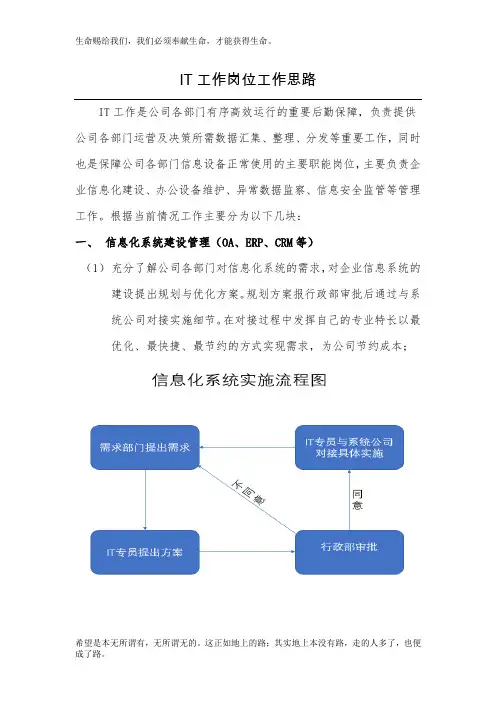 IT工作岗位工作思路