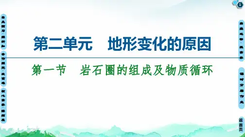 2022-2023学年鲁教版高中地理选择性必修一课件2-1 岩石圈的组成及物质循环 (60张)