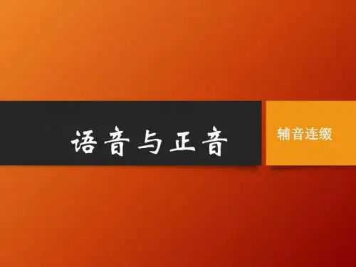 1 辅音连缀