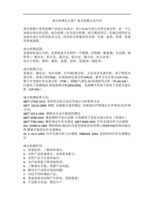 成分检测怎么做？成分检测方法介绍