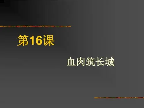 血肉筑长城PPT课件6 人教版
