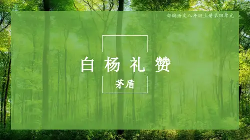 《白杨礼赞》PPT教学课件