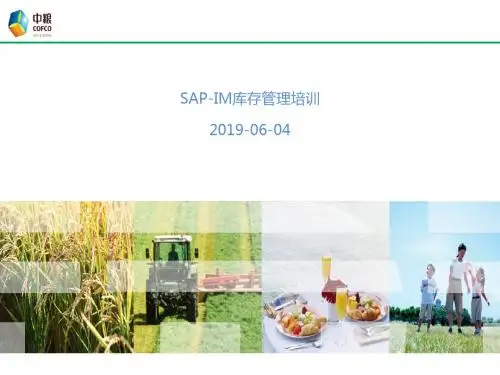SAP培训-IM仓储