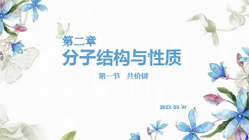 人教版高二化学选修3第二章2-1共价键课件