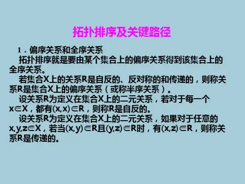 拓扑排序及关键路径