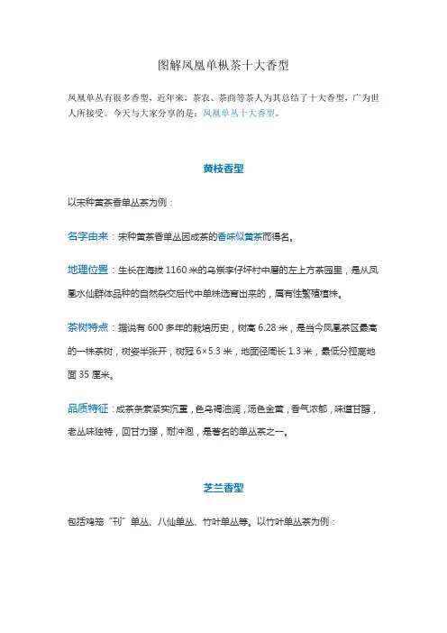凤凰单枞茶十大香型