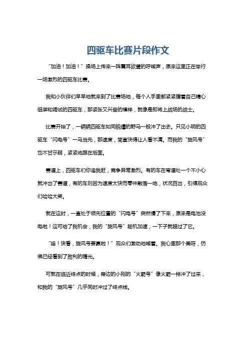 四驱车比赛片段作文