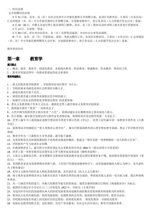 2013年山东省教师招聘考试信息