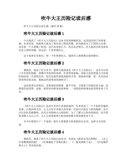 吹牛大王历险记读后感