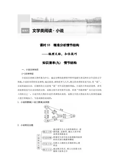 语文高考复习讲义-第7部分 小说阅读 课时55 精准分析情节结构——梳理文脉,扣住技巧