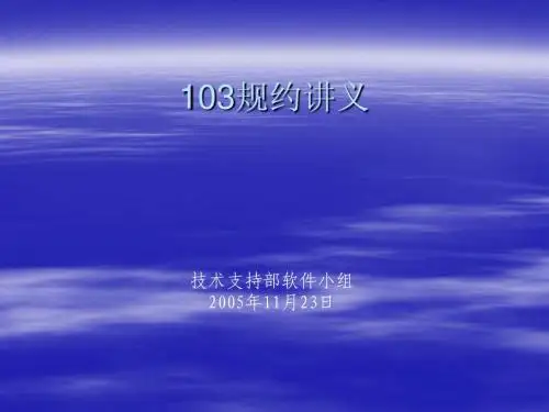 103规约讲义-胡波涛