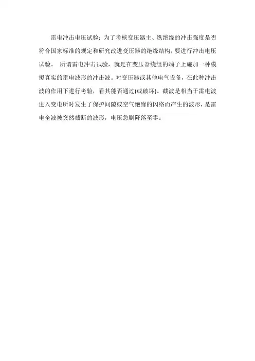 雷电冲击电压试验