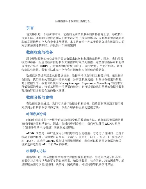 应用案例-通货膨胀预测分析