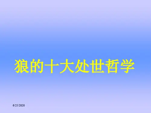 狼的十大处世哲学