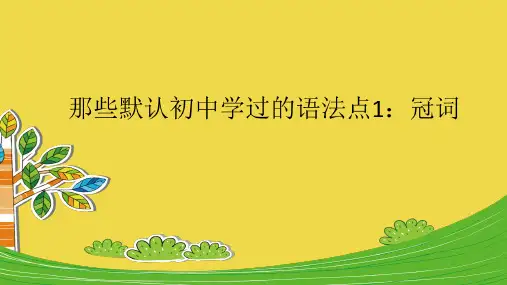 高考英语语法总复习课件 冠词 (共47张PPT)