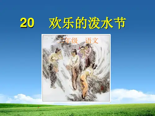 苏教版二年级下册语文《欢乐的泼水节》课件PPT