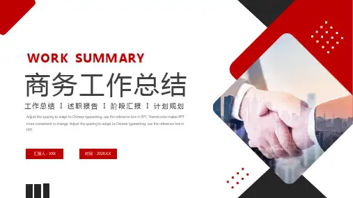 红色黑色商务工作总结汇报PPT模板