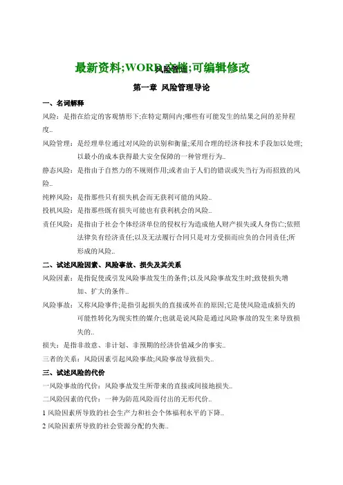 风险管理导论