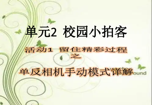 单元2活动1留住精彩过程之单反相机手动模式详解课件