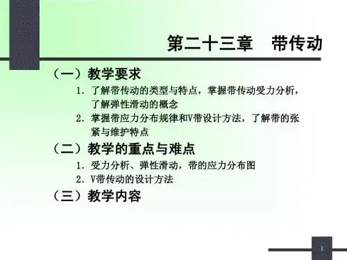 机械设计基础下册课件第二十三章  带传动