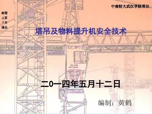 塔吊及物料提升机安全技术课件