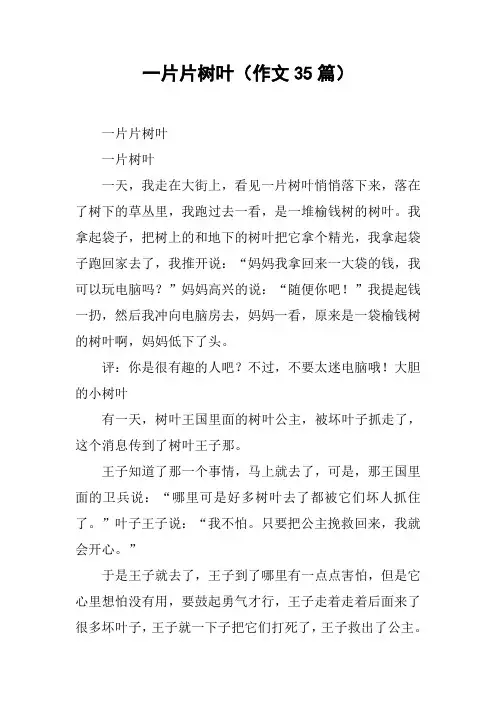 一片片树叶(作文35篇)