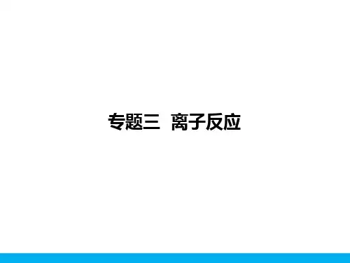 2018届高考化学一轮(课标通用)复习课件专题三  离子反应(含17高考真题及解析)  (共75张PPT)