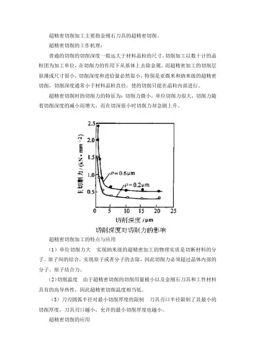 超精密切削加工主要指金刚石刀具的超精密切削