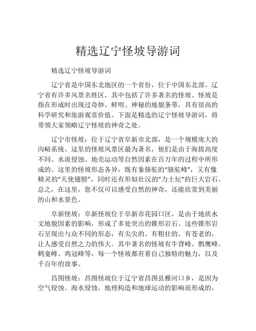 精选辽宁怪坡导游词