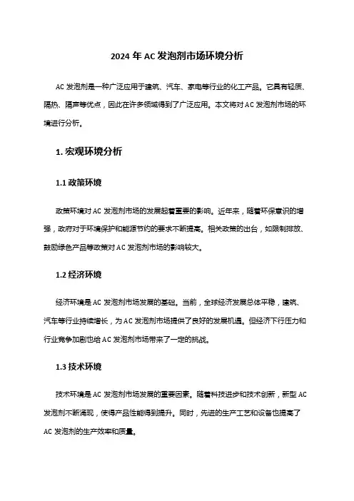 2024年AC发泡剂市场环境分析