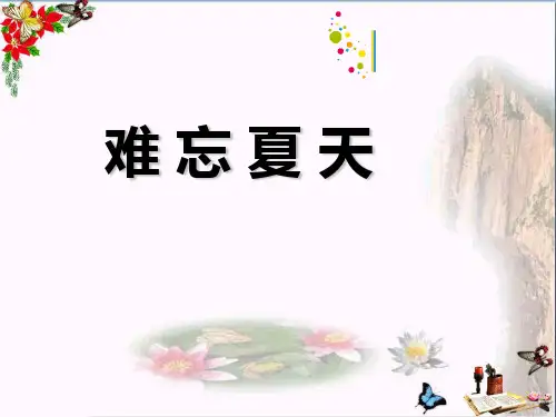 二年级美术上册难忘夏天PPT课件1苏少版
