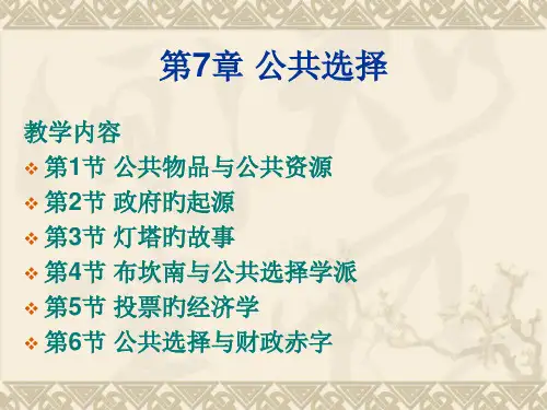 第7章-公共选择