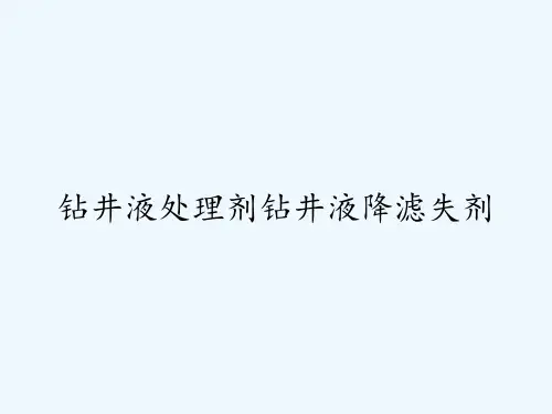 钻井液处理剂钻井液降滤失剂 PPT