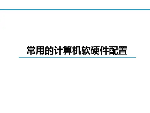 常用的计算机软硬件配置