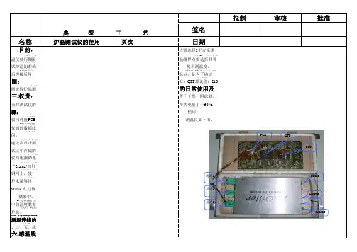 炉温测试仪的使用指导书范文
