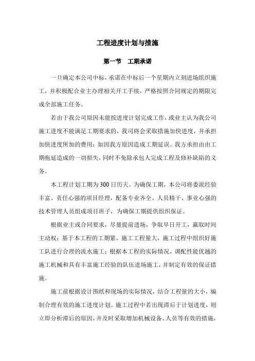 工程进度计划与措施