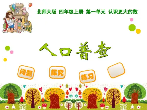 人口普查PPT教学课件