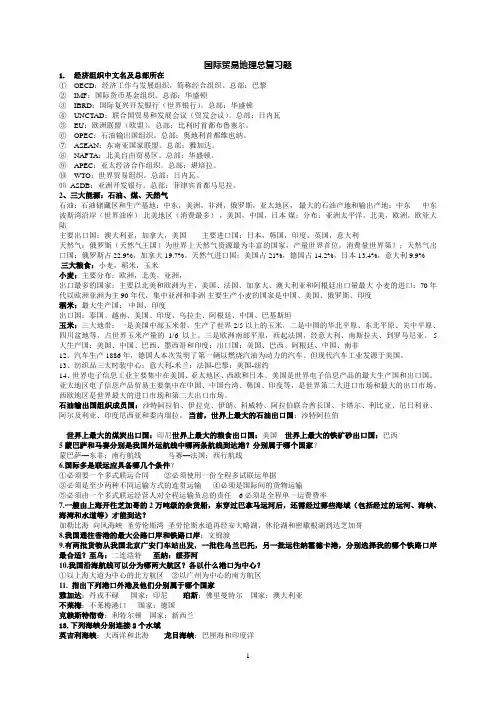 国际贸易地理资料整合集.