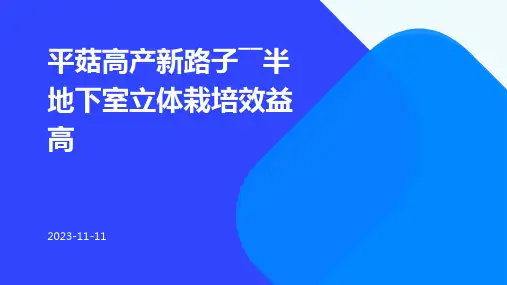 平菇高产新路子――半地下室立体栽培效益高