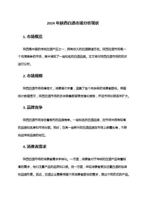 2024年陕西白酒市场分析现状