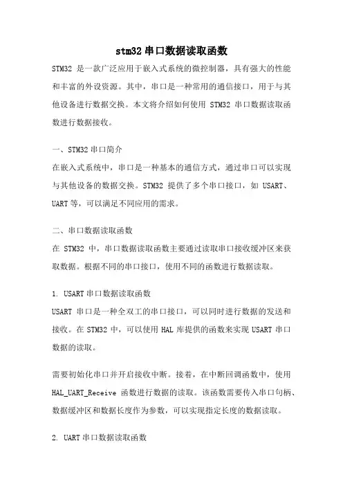 stm32串口数据读取函数