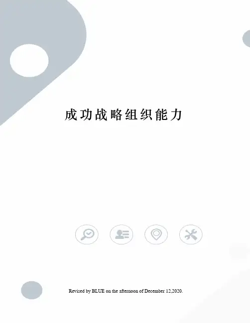 成功战略组织能力