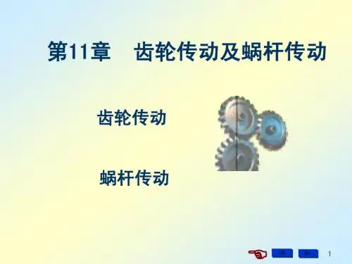 过程装备基础 第11章 齿轮传动与蜗杆传动