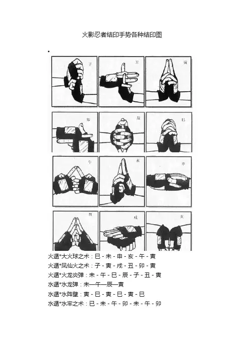 火影忍者结印手势各种结印图