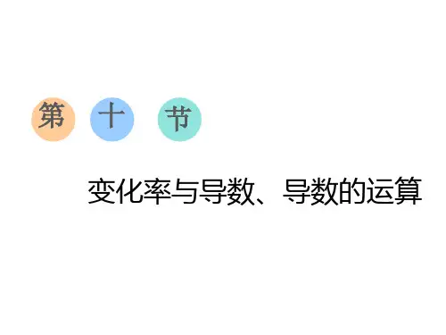 变化率与导数、导数的运算 课件