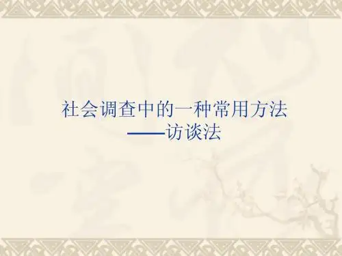 访谈法