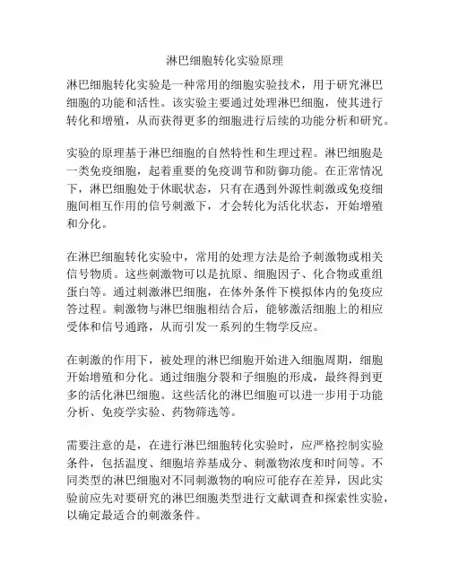 淋巴细胞转化实验原理