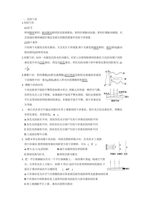 光的干涉,衍射,偏振